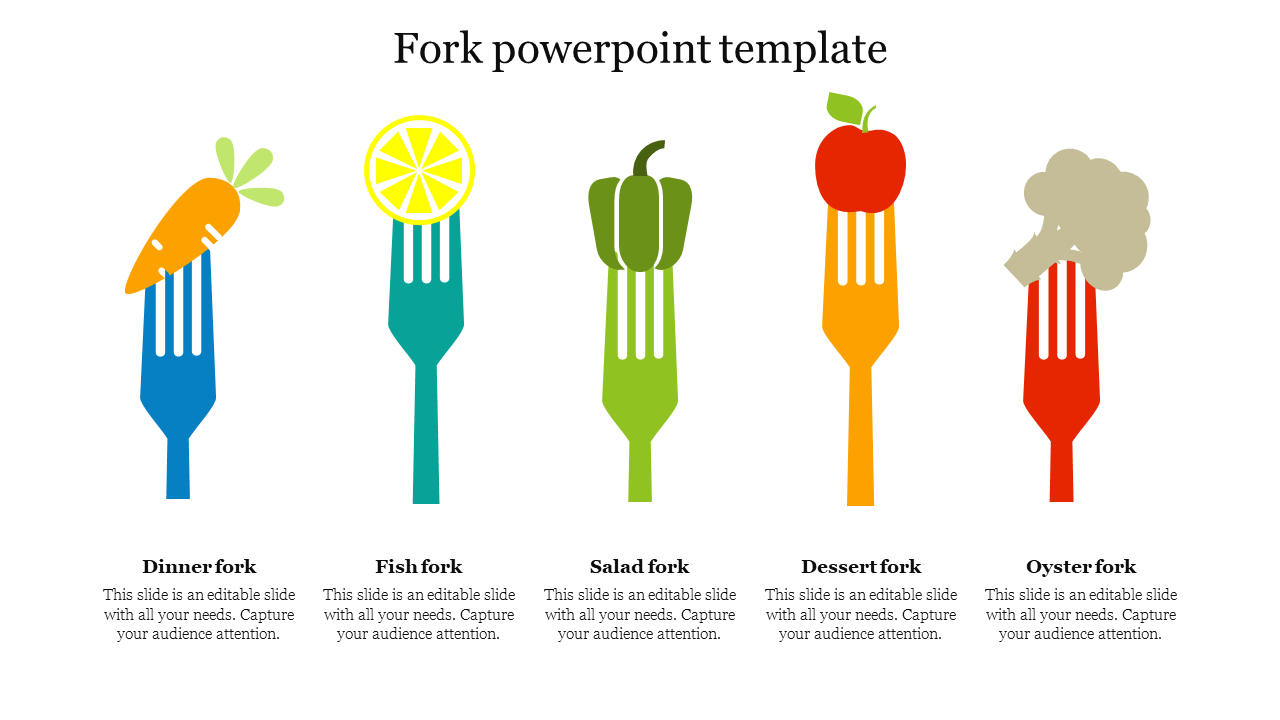Ultimate Fork PowerPoint Template For Presentation